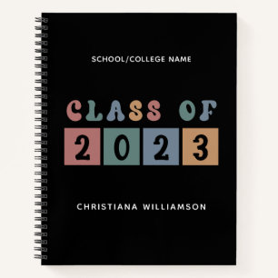 Personalised Retro Class of 2023 Graduation Cute Notebook
