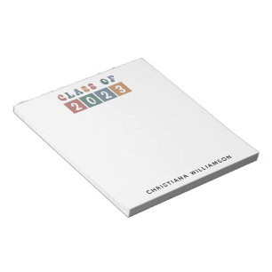 Personalised Retro Class of 2023 Graduation Cute Notepad