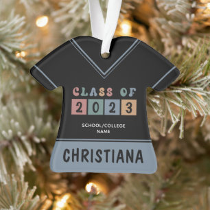 Personalised Retro Class of 2023 Graduation Cute Ornament