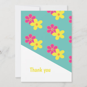 Personalised Retro Colourful Thank You Invitation