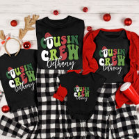 Personalised Retro Cousin Crew Christmas Matching
