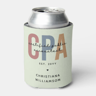 Personalised Retro CPA Certified Public Accountant Can Cooler