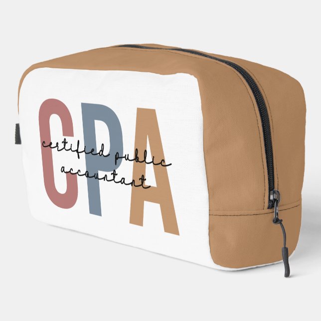 Personalised Retro CPA Certified Public Accountant Dopp Kit (Right Corner)