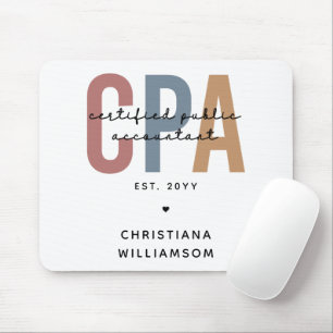 Personalised Retro CPA Certified Public Accountant Mouse Pad