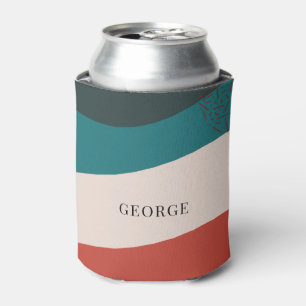 Personalised Retro Dad Birthday Name Monogram Can Cooler