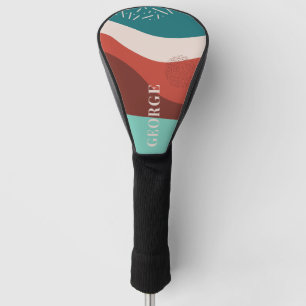 Personalised Retro Dad Birthday Name Monogram Golf Head Cover