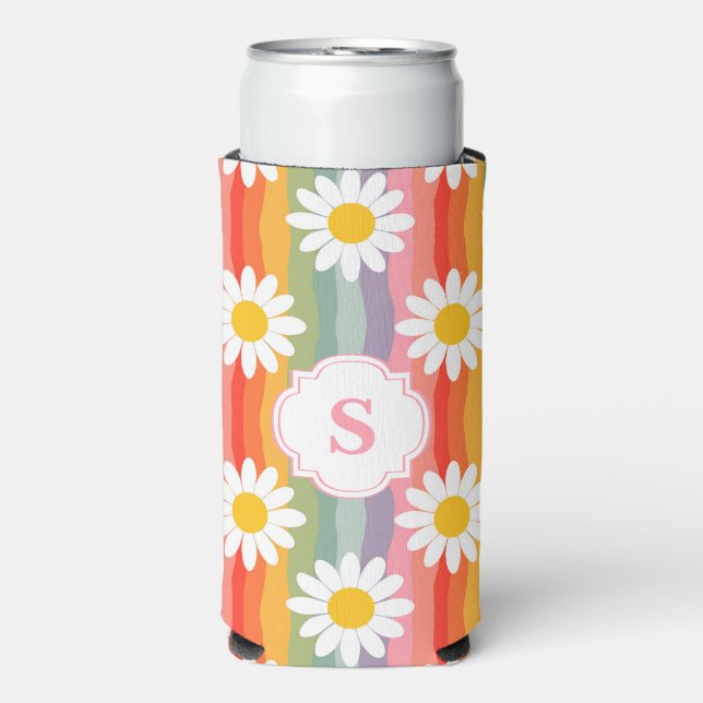 Personalised Retro Daisy Seltzer Can Cooler (Seltzer Front)