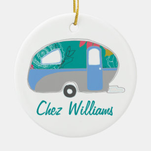 Personalised Retro Design Caravan Ornaments