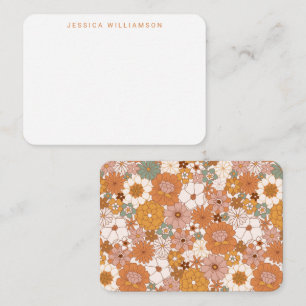 Personalised Retro Earthy Botanical Gift Enclosure Card