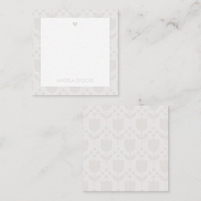 Personalised Retro Flower Card (Front/Back)