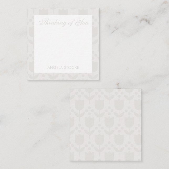 Personalised Retro Flower Card (Front/Back)