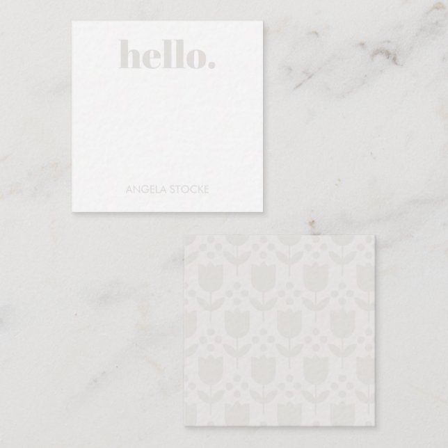 Personalised Retro Flower Card (Front/Back)
