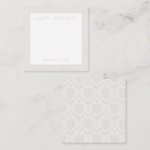 Personalised Retro Flower Note Card
