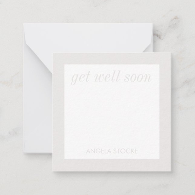 Personalised Retro Flower Note Card (Front)