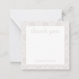 Personalised Retro Flower Note Card