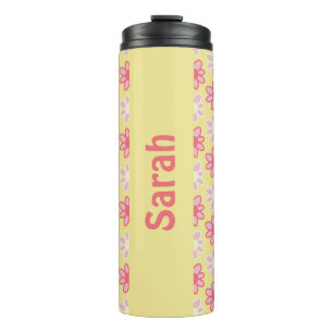 Personalised retro flower Thermal Tumbler