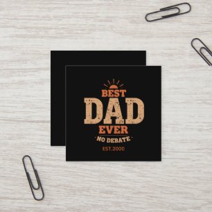 Personalised Retro Foodie Best Dad Ever Business C Square Business Card