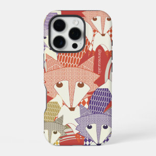 Personalised Retro Fox Art Retro  iPhone 16 Pro Case