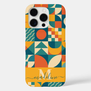 Personalised Retro Geometric Colourful  iPhone 16 Pro Case