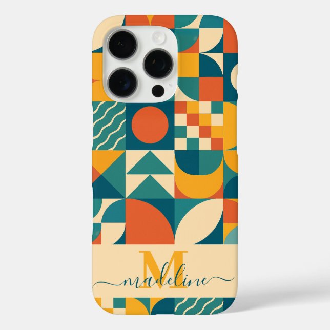 Personalised Retro Geometric Colourful  Case-Mate iPhone Case (Back)