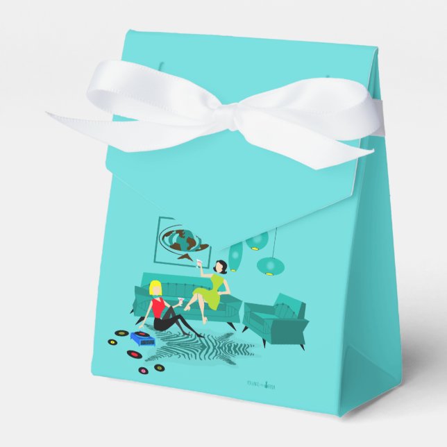 Personalised Retro Girl's Night In Favour Box (Front Side)