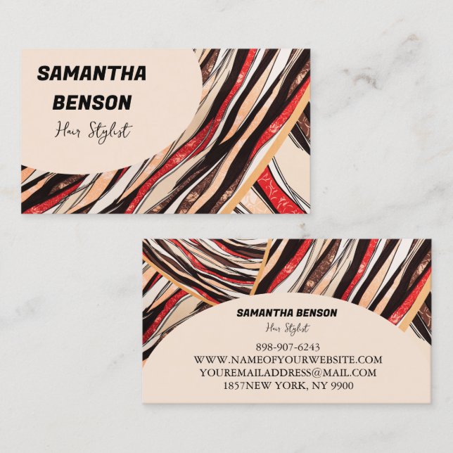 Personalised Retro Groovy 70s Psychedelic  Business Card (Front/Back)