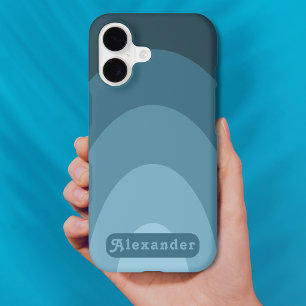 Personalised Retro Groovy Blue Arch