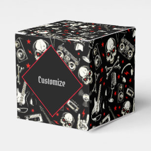 Personalised Retro Heavy Metal Pattern Favour Box