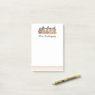 Personalised Retro Instructional Coach Post-it Notes