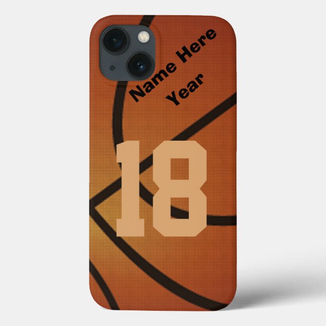 Personalised Retro iPhone 6 case Basketball Cases (Back)