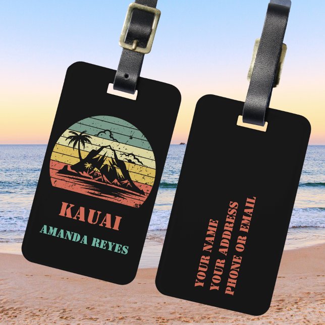 Personalised Retro Kauai  Luggage Tag (Creator Uploaded)