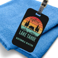 Personalised Retro Lake Tahoe California Souvenir