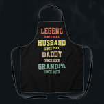 Personalised Retro Legend Husband Daddy Grandpa Apron<br><div class="desc">Personalised Retro Legend Husband Daddy Grandpa</div>