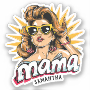 Personalised Retro  Mama Pop Art 1