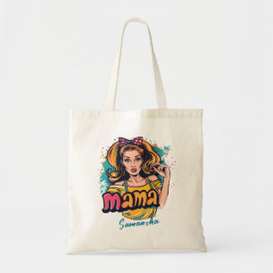 Personalised Retro  Mama Pop Art (10) Tote Bag