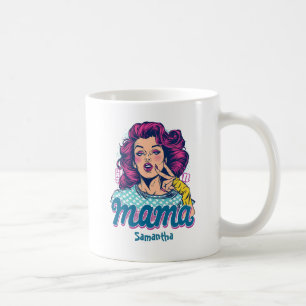 Personalised Retro Mama Pop Art (11) Coffee Mug
