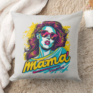 Personalised Retro  Mama Pop Art (12) Cushion