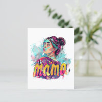 Personalised Retro Mama Pop Art (13) Postcard