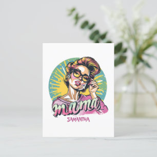 Personalised Retro Mama Pop Art (16) Postcard