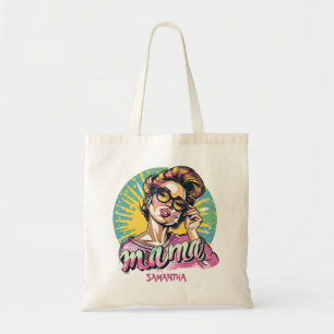 Personalised Retro Mama Pop Art (16) Tote Bag