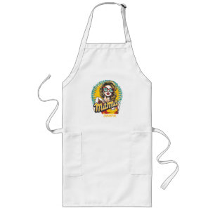 Personalised Retro  Mama Pop Art (17) Long Apron