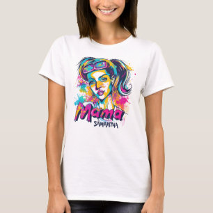 Personalised Retro Mama Pop Art (18) T-Shirt