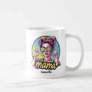 Personalised Retro Mama Pop Art (19) Coffee Mug