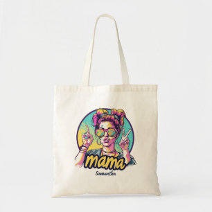 Personalised Retro Mama Pop Art (19) Tote Bag