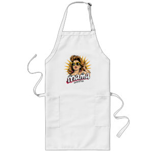 Personalised Retro Mama Pop Art 1 Long Apron