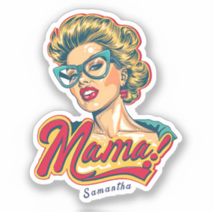 Personalised Retro  Mama Pop Art 2
