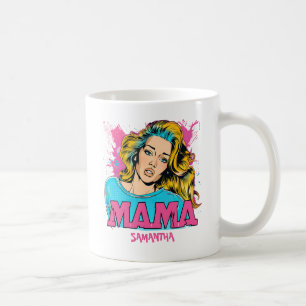 Personalised Retro Mama Pop Art (20) Coffee Mug