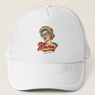 Personalised Retro Mama Pop Art 2 Trucker Hat