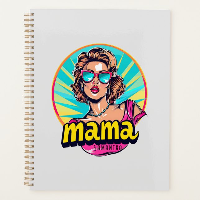 Personalised Retro  Mama Pop Art (3) Planner (Front)
