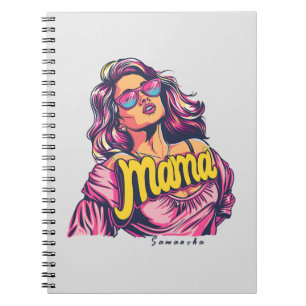 Personalised Retro Mama Pop Art (6) Notebook